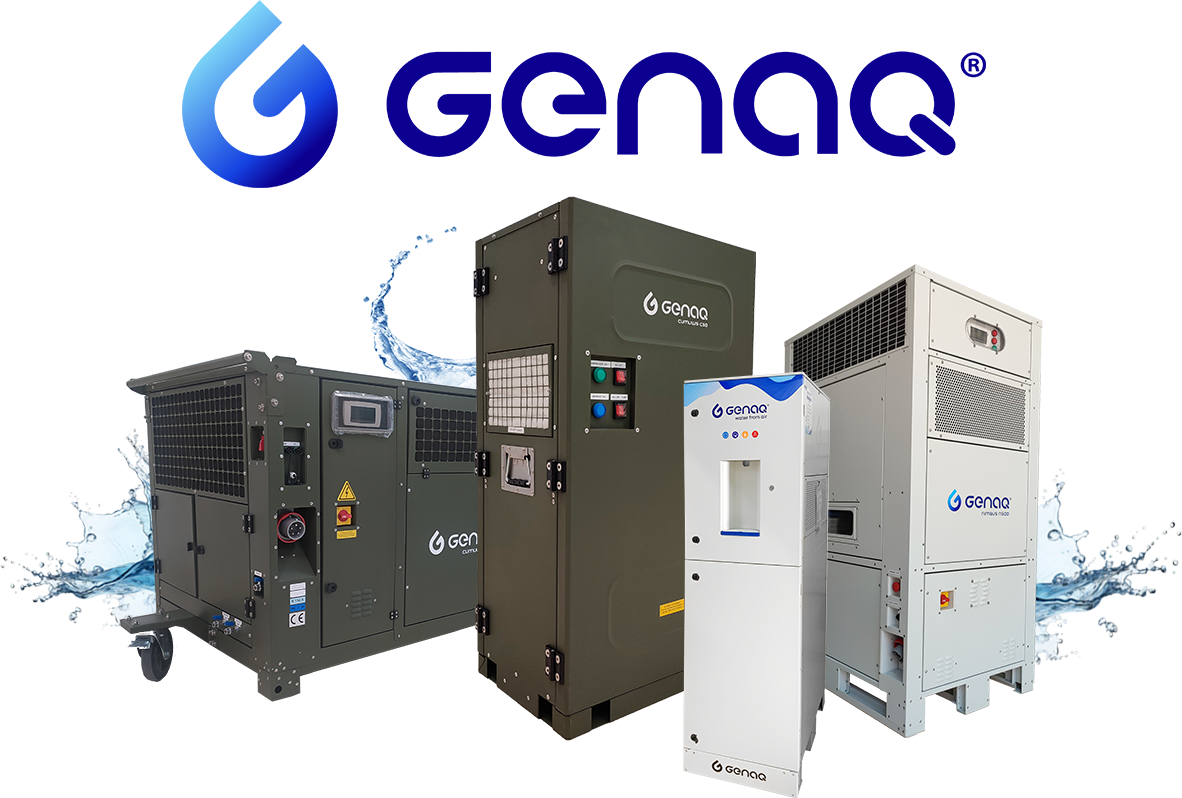 Productos para generación de agua desde el ambiente Genaq